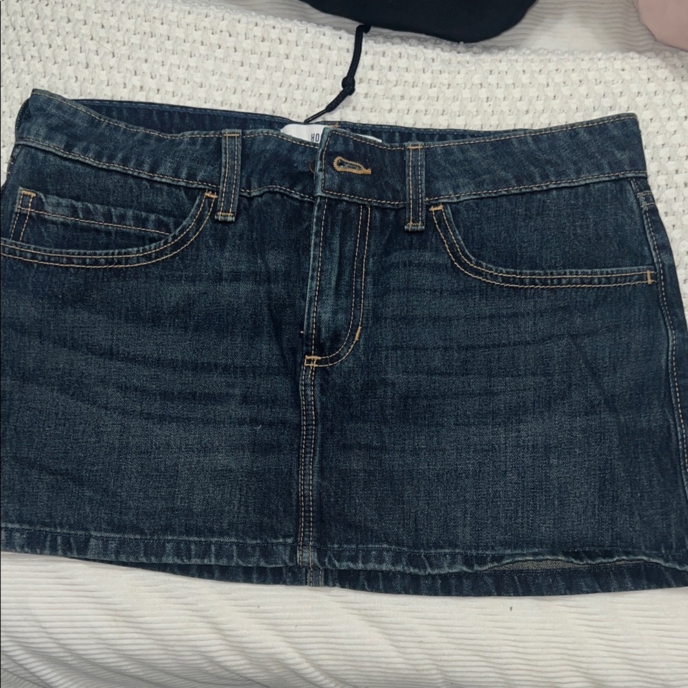 Hollister Dark Blue Denim Skirt